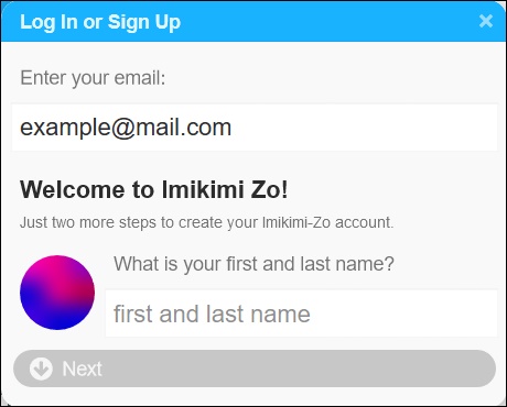 Региструј се Имикими Зо