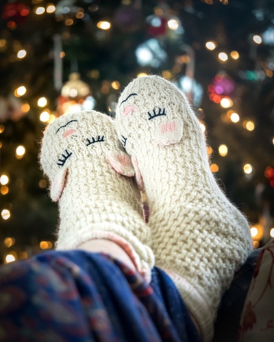 јесенске идеје за инстаграм - плетене чарапе